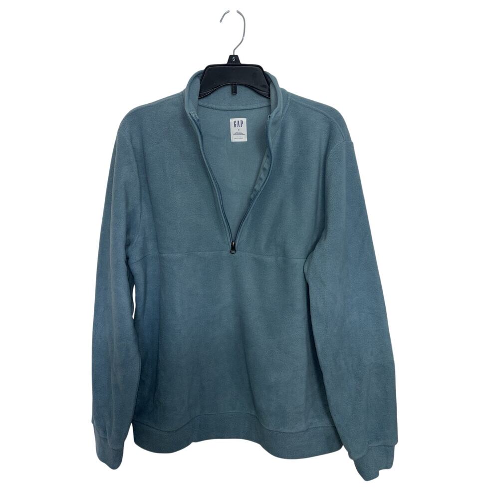 NWT Gap Men’s Blue Microfleece Half Zip Pullover Medium